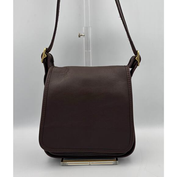 Vintage Coach 9145 Legacy Studio Flap Bag | 90s Rare Brown Leather Crossbody - Picture 1 of 12